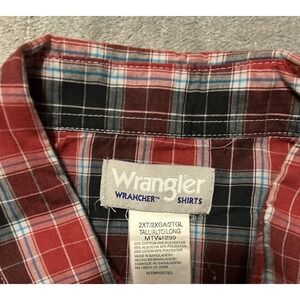 Wrangler Wrancher Shirt Men's Sz 2XT‎ Pearl Snaps